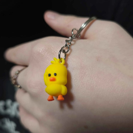 Cute Yellow Duck Keychain - Adorable Charm - Accessories
