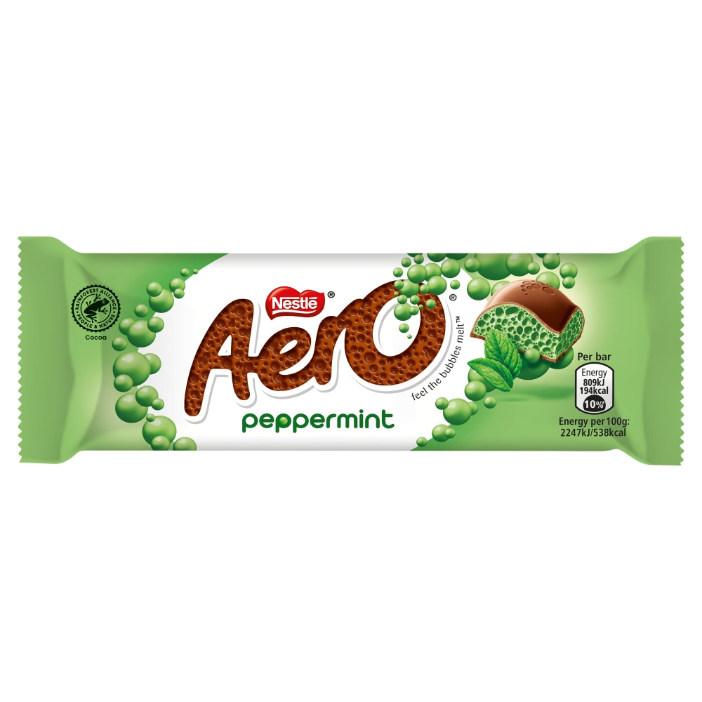 Aero Bubbly Peppermint Mint Chocolate Bar 36g - Gifts4YouAll