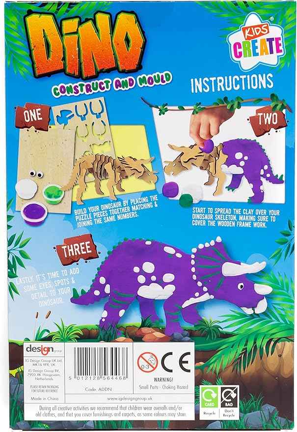 Kids Create DIY Dinosaur Model for Kids - Build Your Own Construct & Mould Dino Toys for Creative Arts and Crafts - Learning Toys for Ages 6+ - Gifts4YouAll