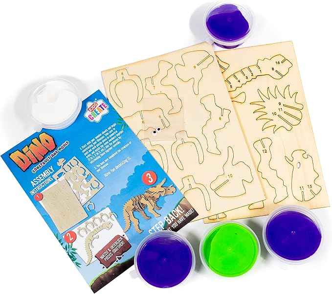 Kids Create DIY Dinosaur Model for Kids - Build Your Own Construct & Mould Dino Toys for Creative Arts and Crafts - Learning Toys for Ages 6+ - Gifts4YouAll
