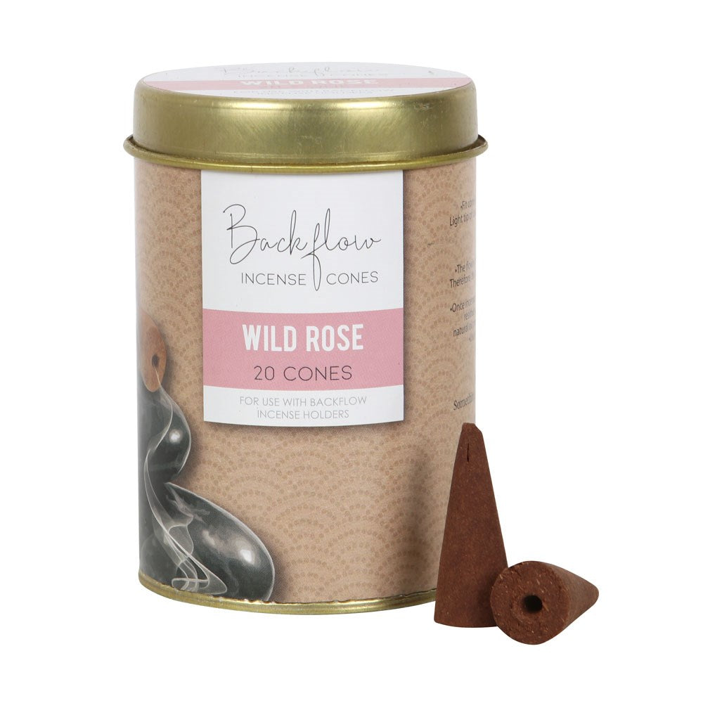 Elements Wild Rose Jumbo Backflow Cones (Tin of 20)