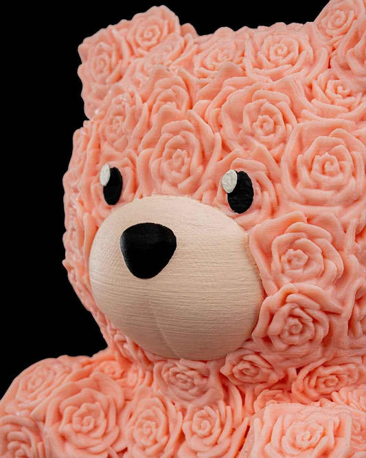 Floral Bear 3D Printed Figurine - 15cm Collectible - Collectibles