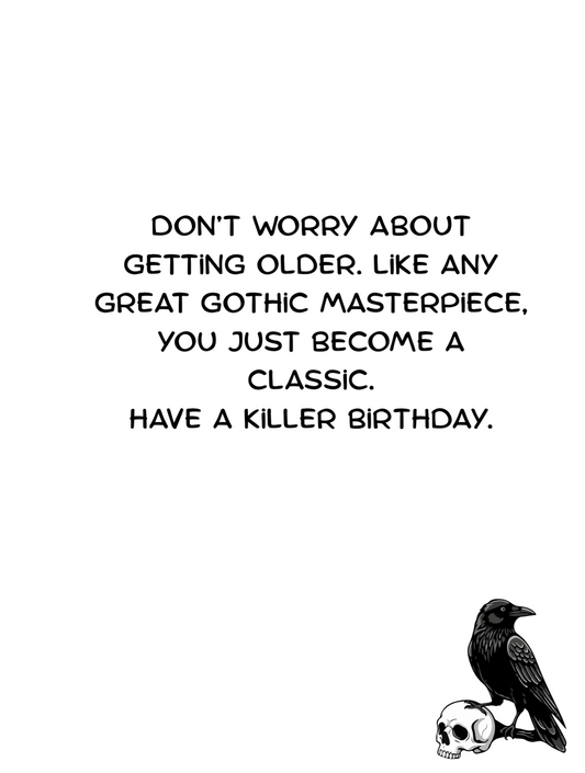 Gothic Birthday Card - Personalised