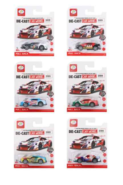 WOW ONLY 80P EACH - Die Cast Pull Back Racing Car - Assorted