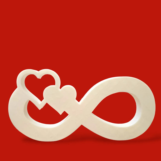 Infinity Love Heart Ornament - Unique 3D Printed Decor - Home Decor