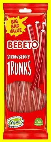 Bebeto Strawberry Trunks 220g - Sweet and Chewy Treats