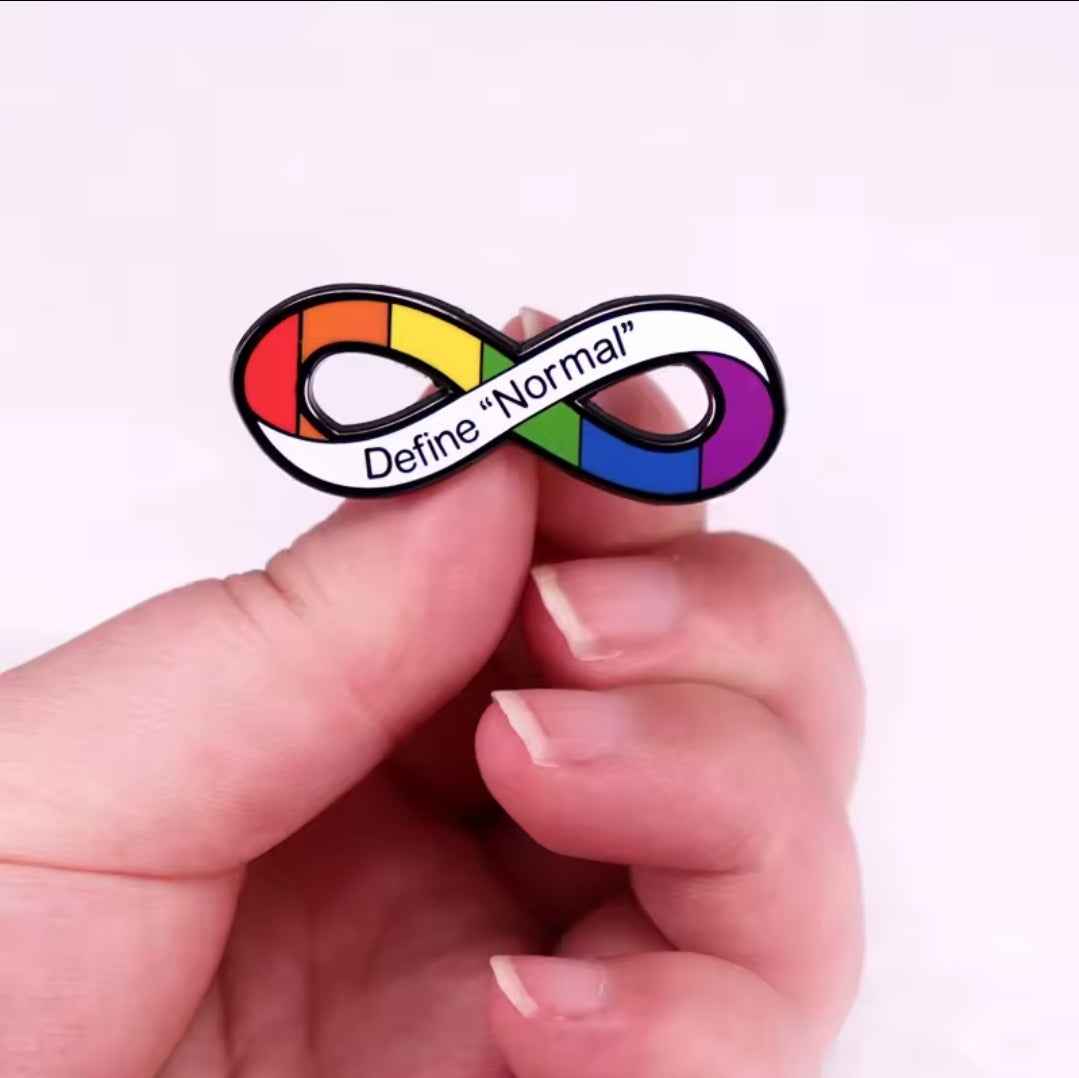 Autism Awareness Define Normal Pin Badge - Gifts4YouAll