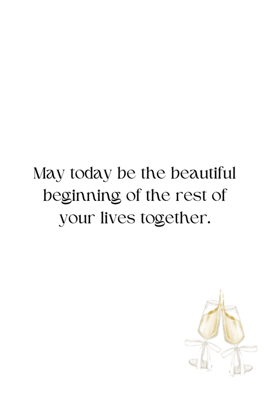 Just Married – Pretty Wedding Celebration Card