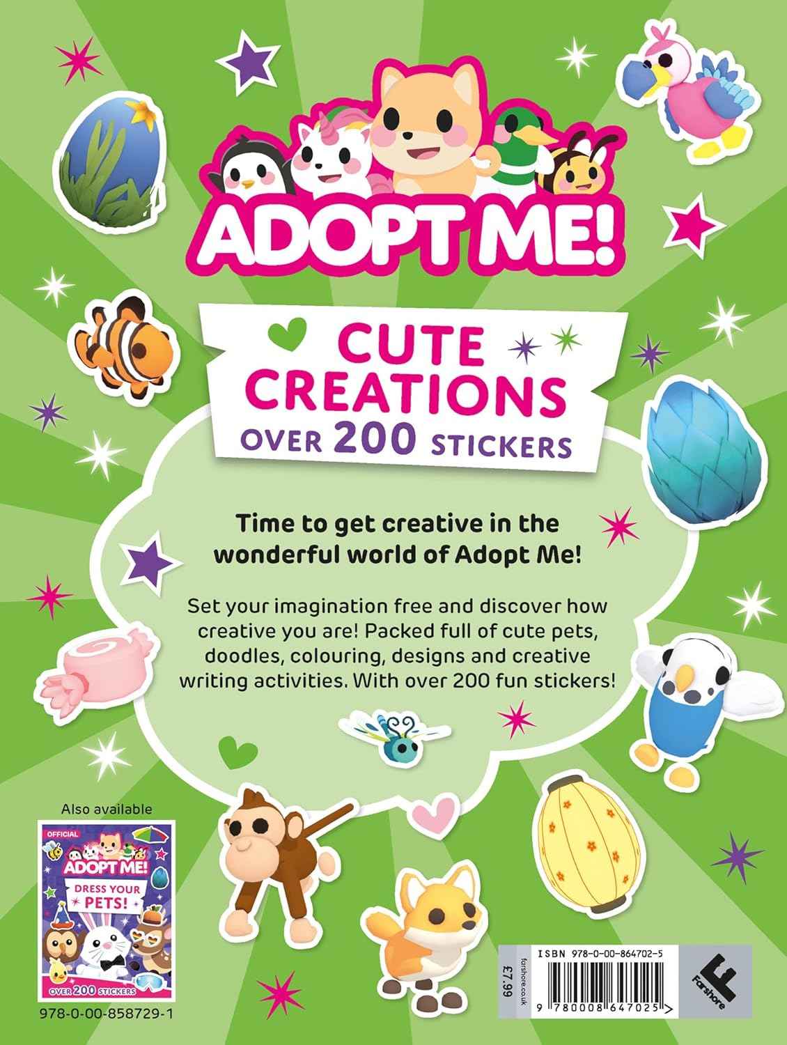 Adopt Me! Cute Creations Sticker Book