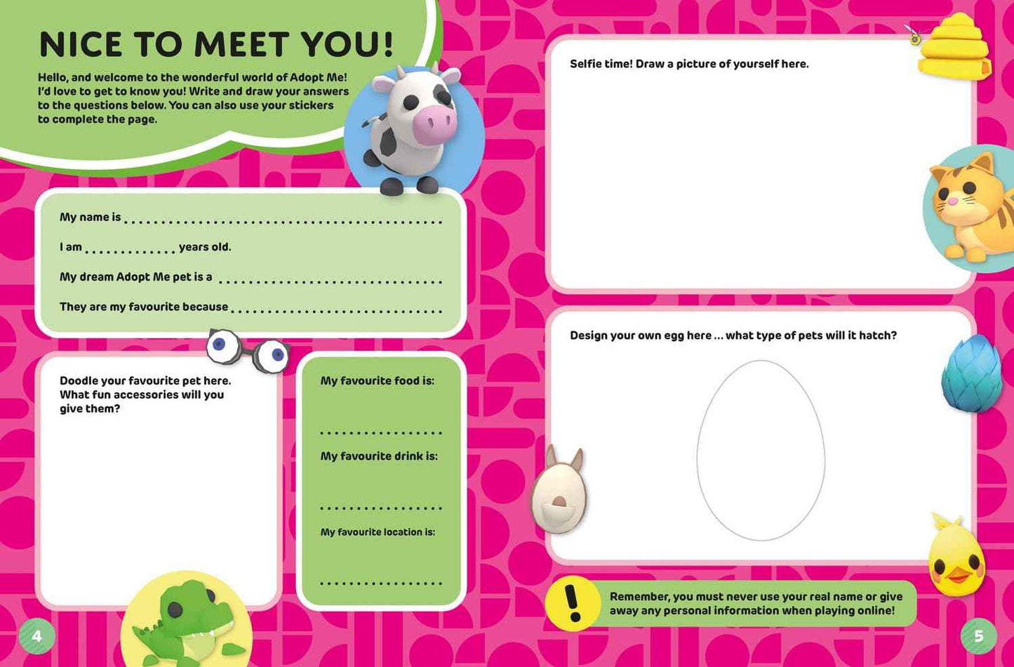Adopt Me! Cute Creations Sticker Book