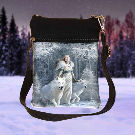 Gothic Wolf Shoulder Bag by Anne Stokes 23cm - Fantasy Design - Bags & Accessories