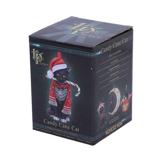 Lisa Parker Candy Cane Cat Ornament - Unique Holiday Decor - Home Decor