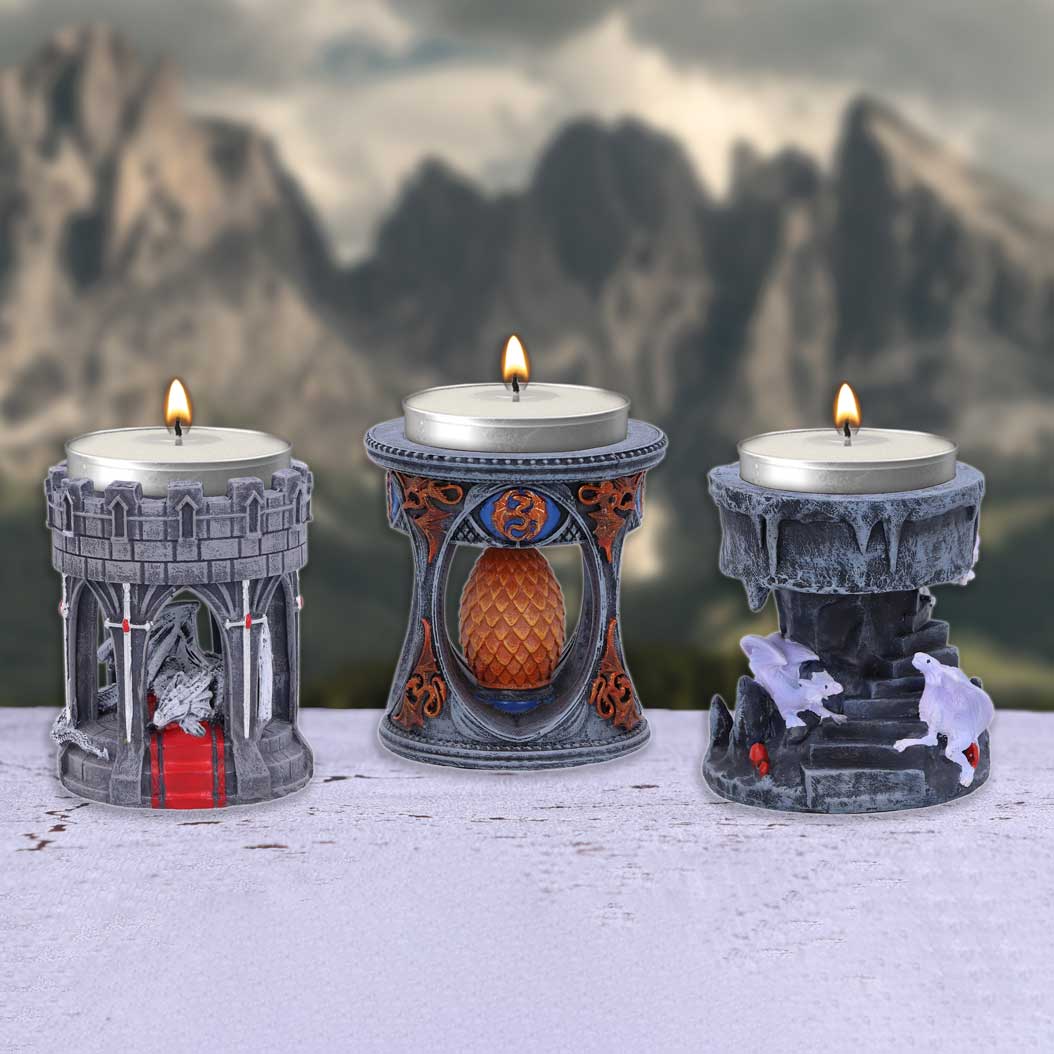 Anne Stokes Valour Tea Light Holder 6cm - Gifts4YouAll