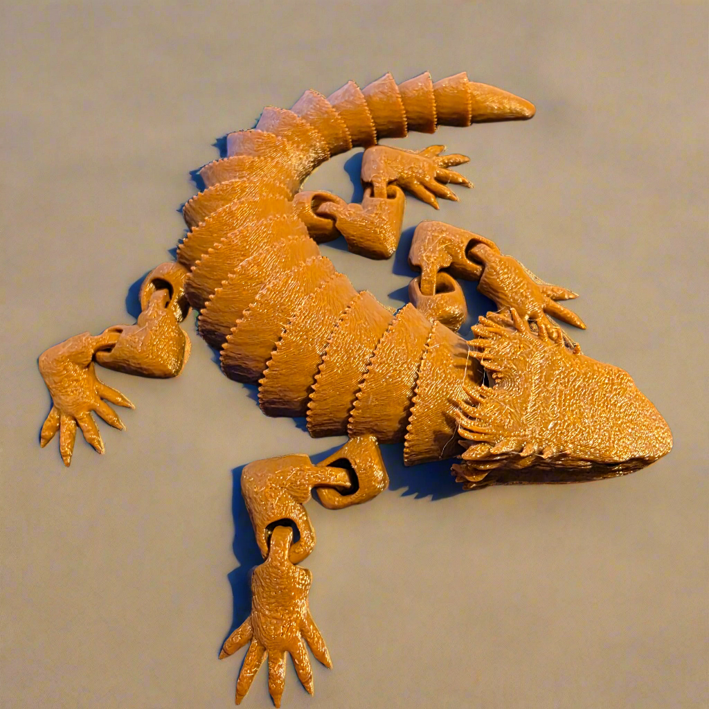 Realistic Bearded Dragon - 3D-printed 23cm Long - Gifts4YouAll