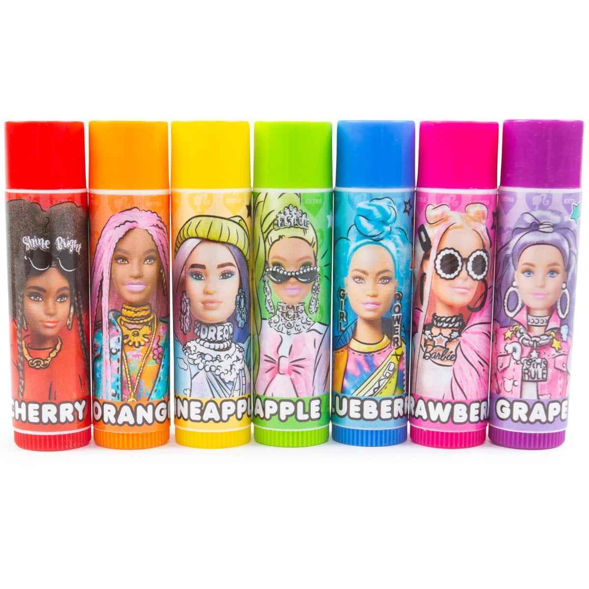 Barbie Extra Lip Balm Set - 7 Fun Flavors for Your Lips -