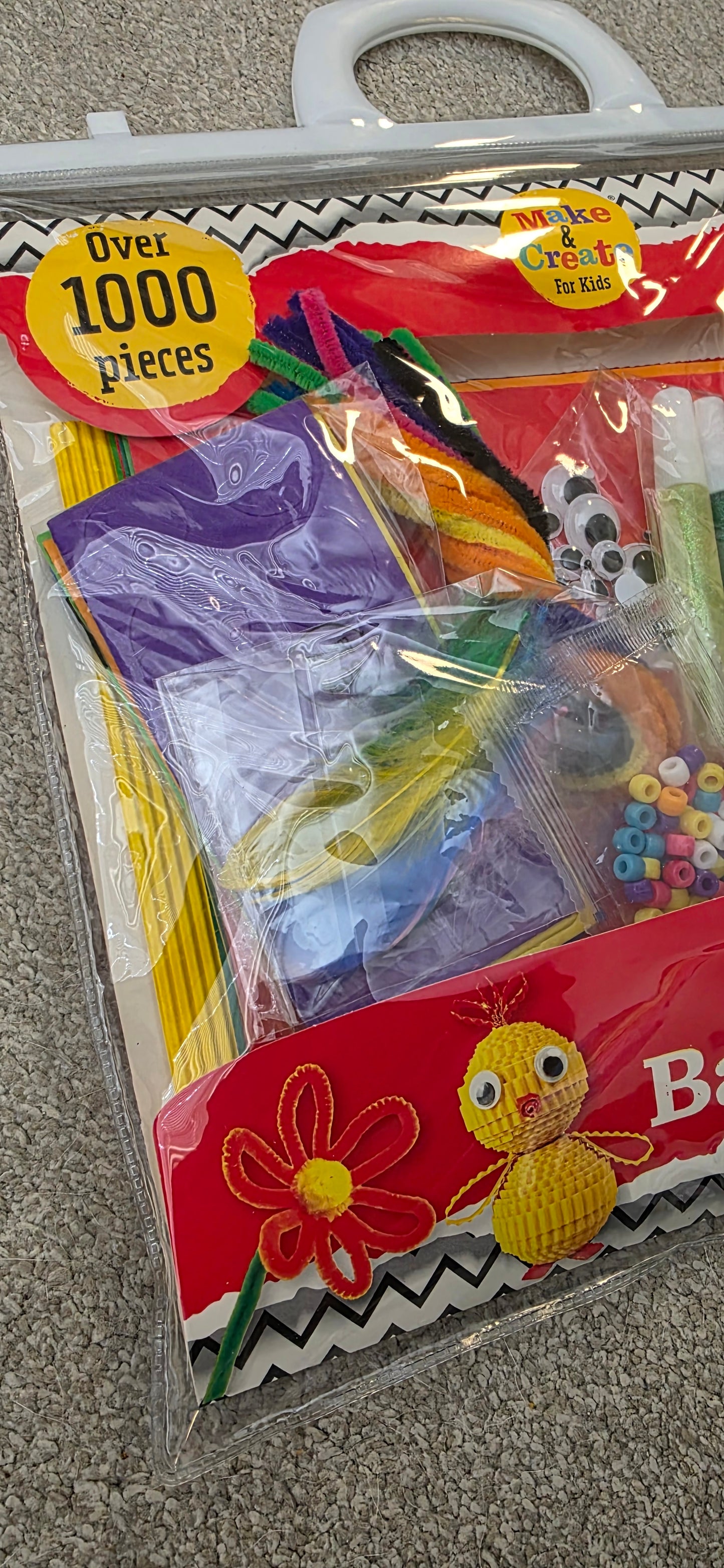 Giant Bag Craft Supply Bag with Over 1,000 Pieces for Creative Projects