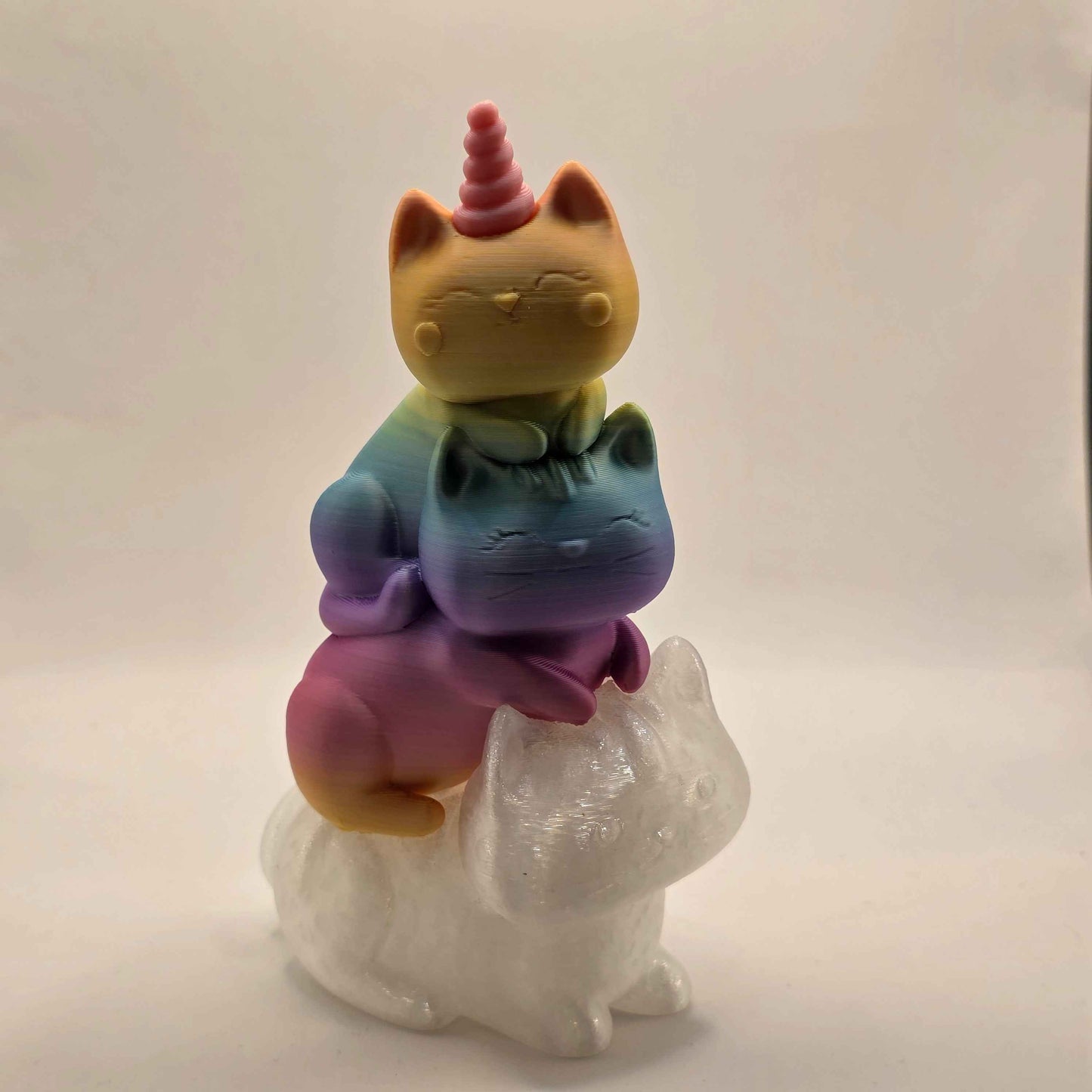 Cute Unicorn Kitten Stack - 15cm tall