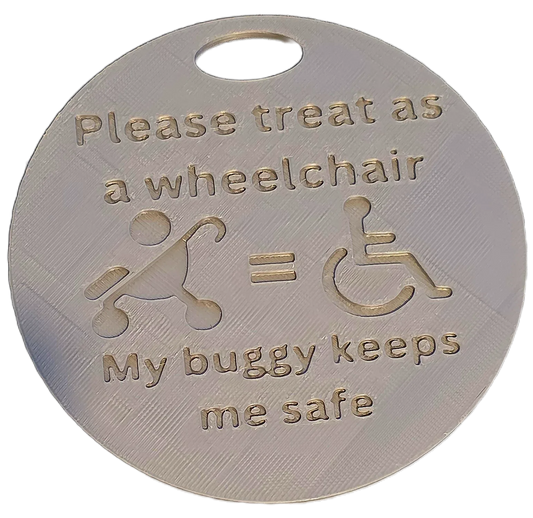My Pram is my Wheelchair Sign 10cm - Accessibility Aids