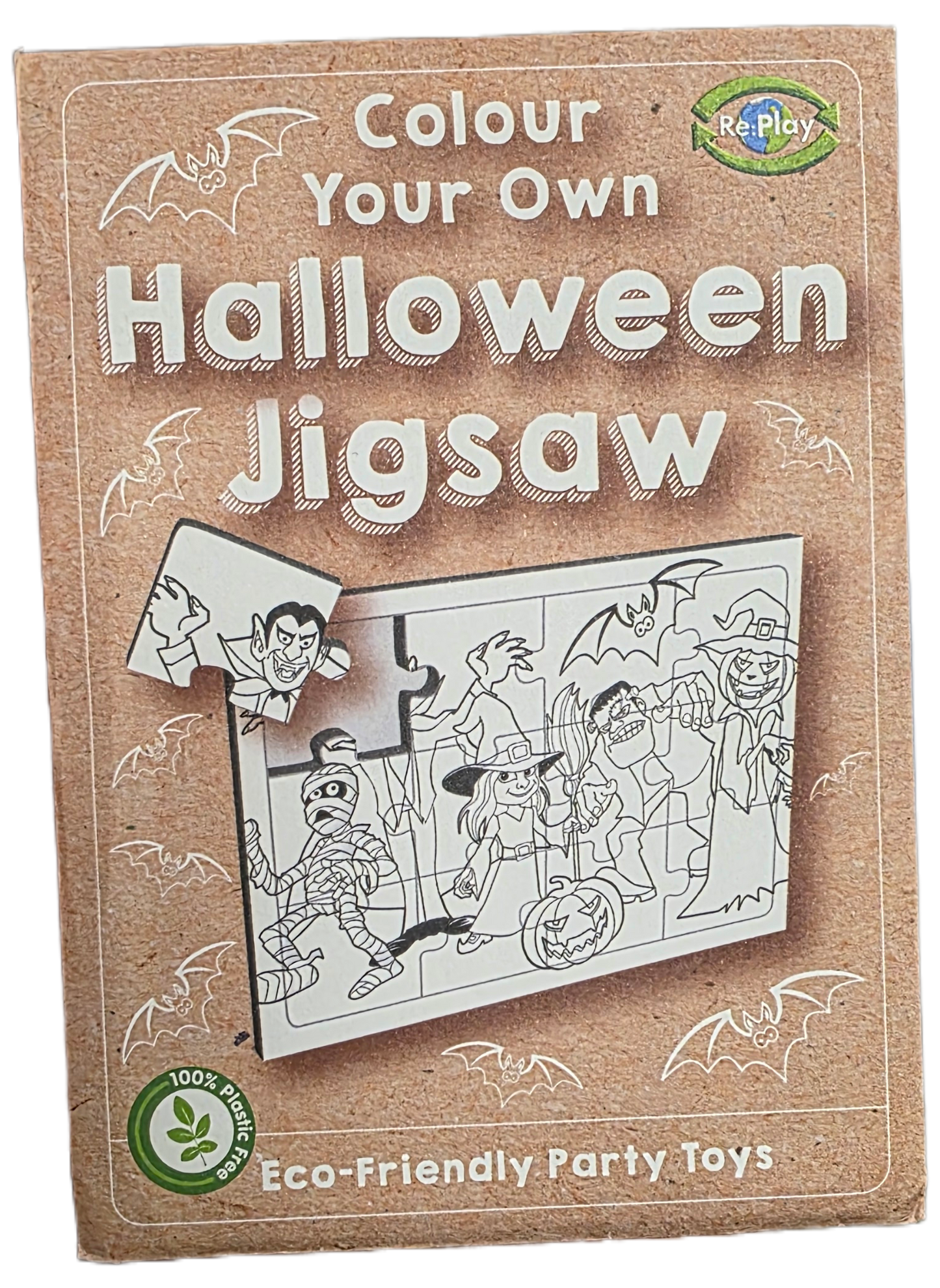 Halloween Jigsaw Puzzle - Colour Your Own Puzzle for Creative Fun