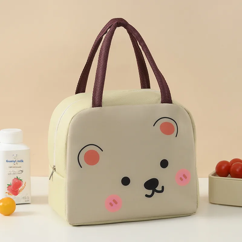 Cute Cartoon Lunch Bag with Insulation Interior - Fresh-Keeping