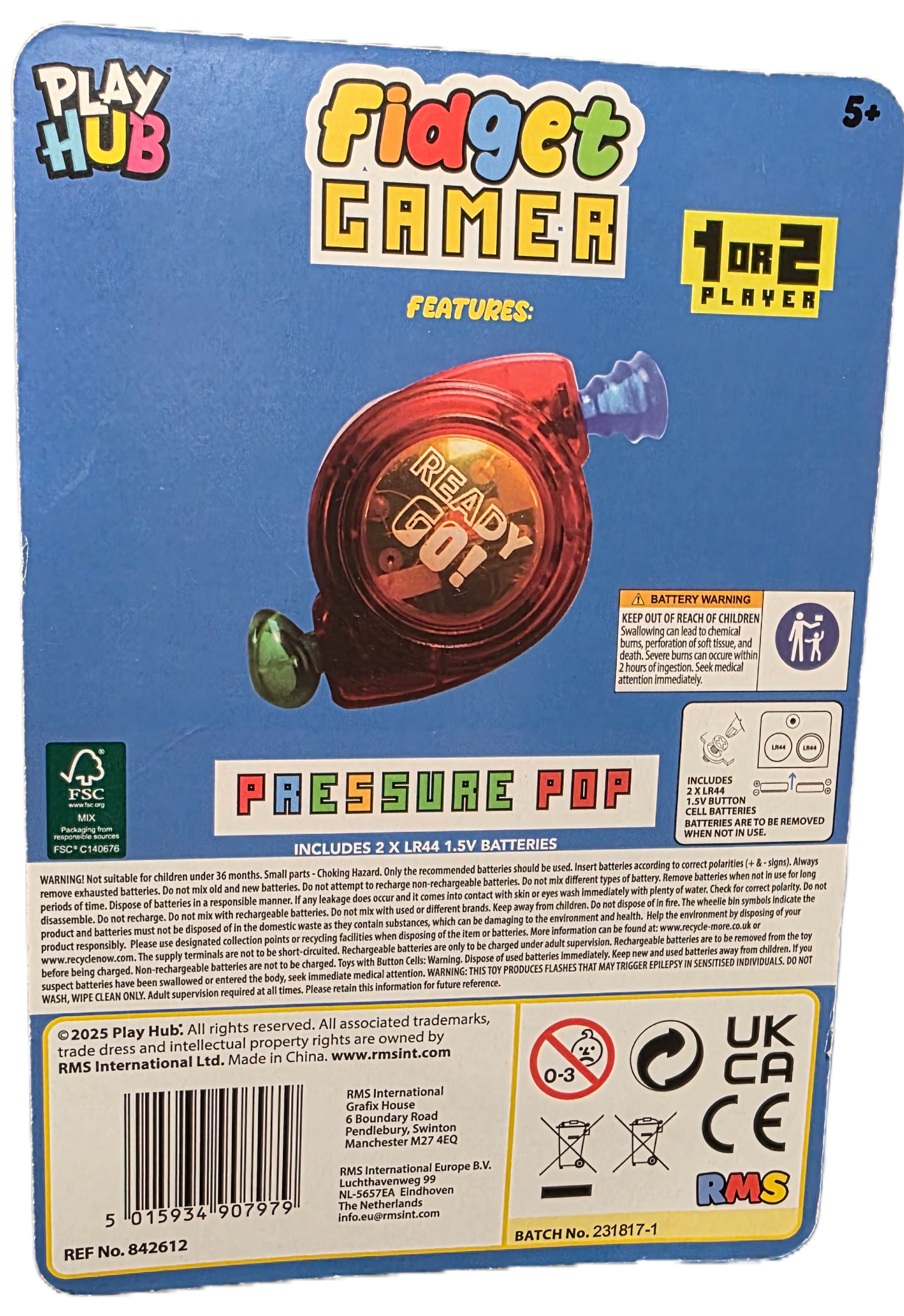 Pressure Pop Fidget Toy - Music & Sound for Gamers
