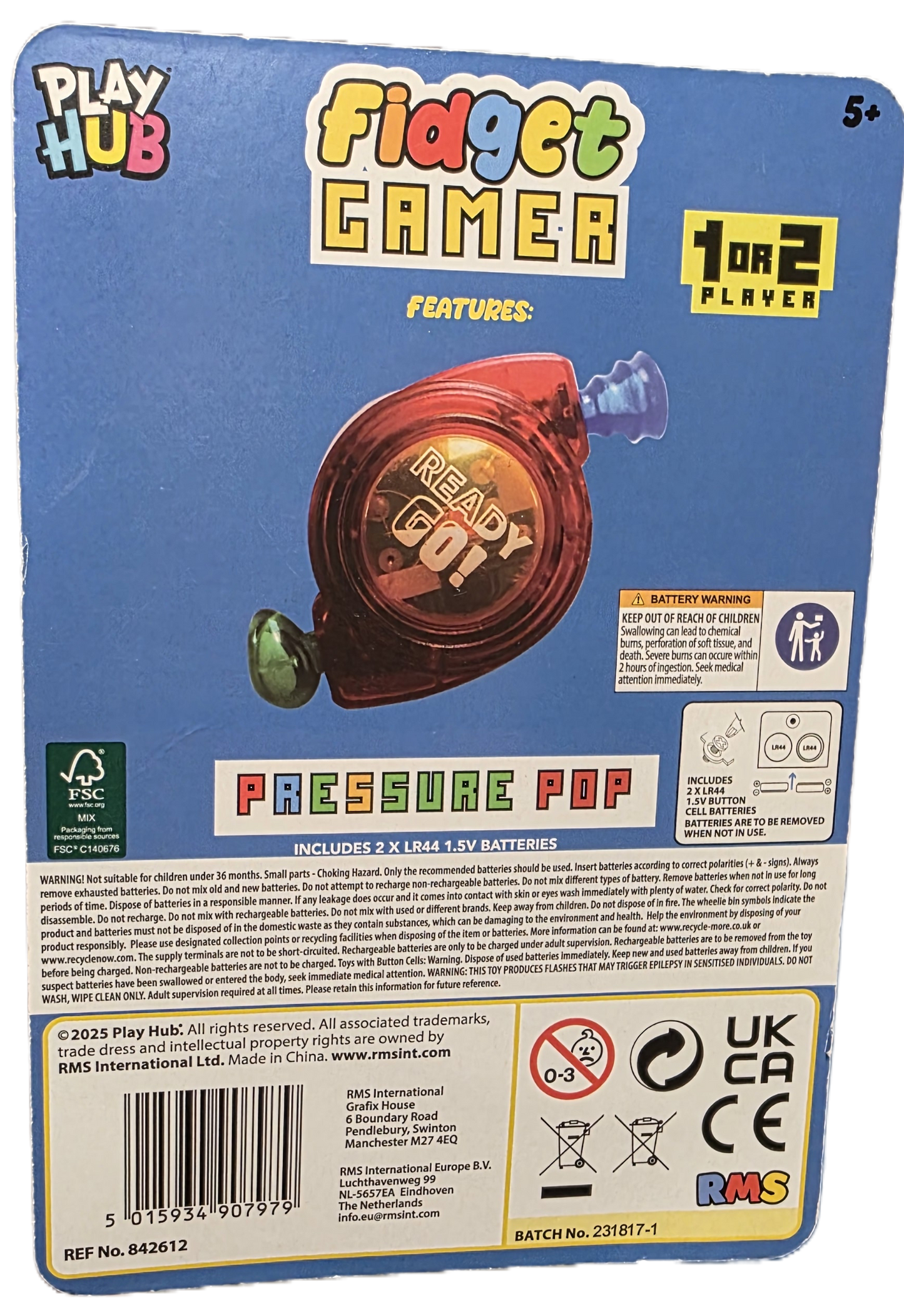 Pressure Pop Fidget Toy - Music & Sound for Gamers