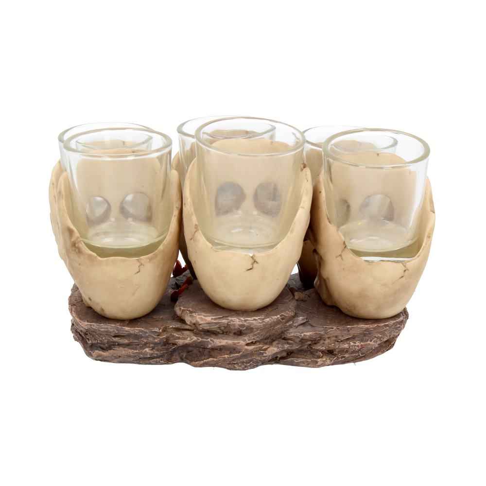 Six Shooter Skulls Set of 6 - 10cm Decorative Collectibles - damage - Last One Available NO RETURNS