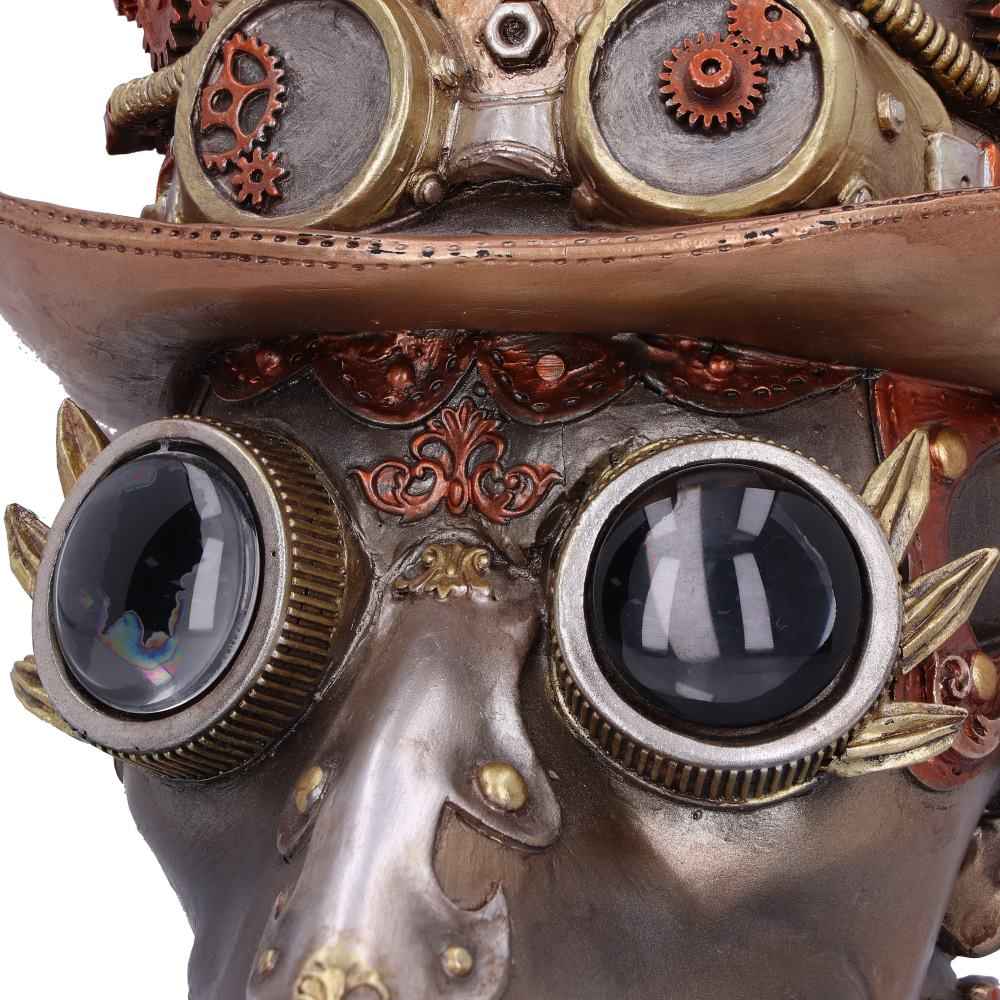 Steampunk Beaky Automaton Apothecary Plague Doctor Bust Figurine 20.5cm