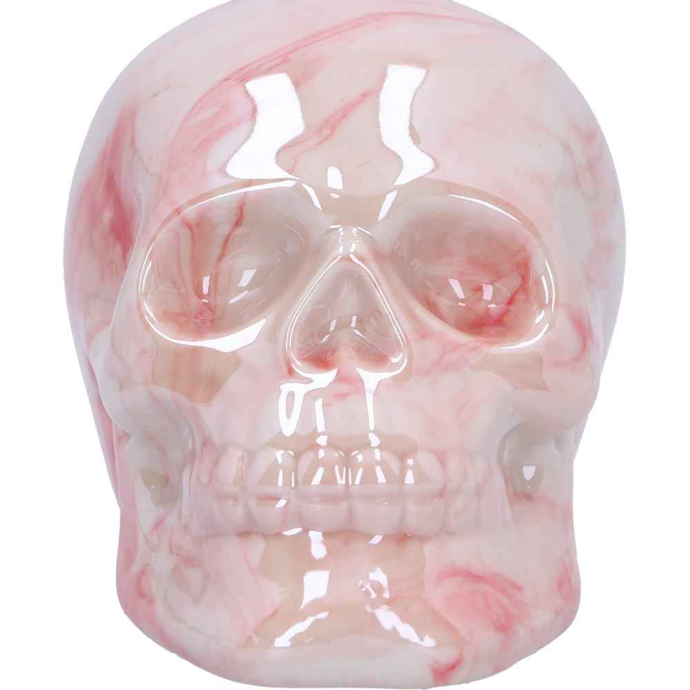 Marbellum Pink Marble Skull Small 7cm - Unique Pink Marble Skull Decor