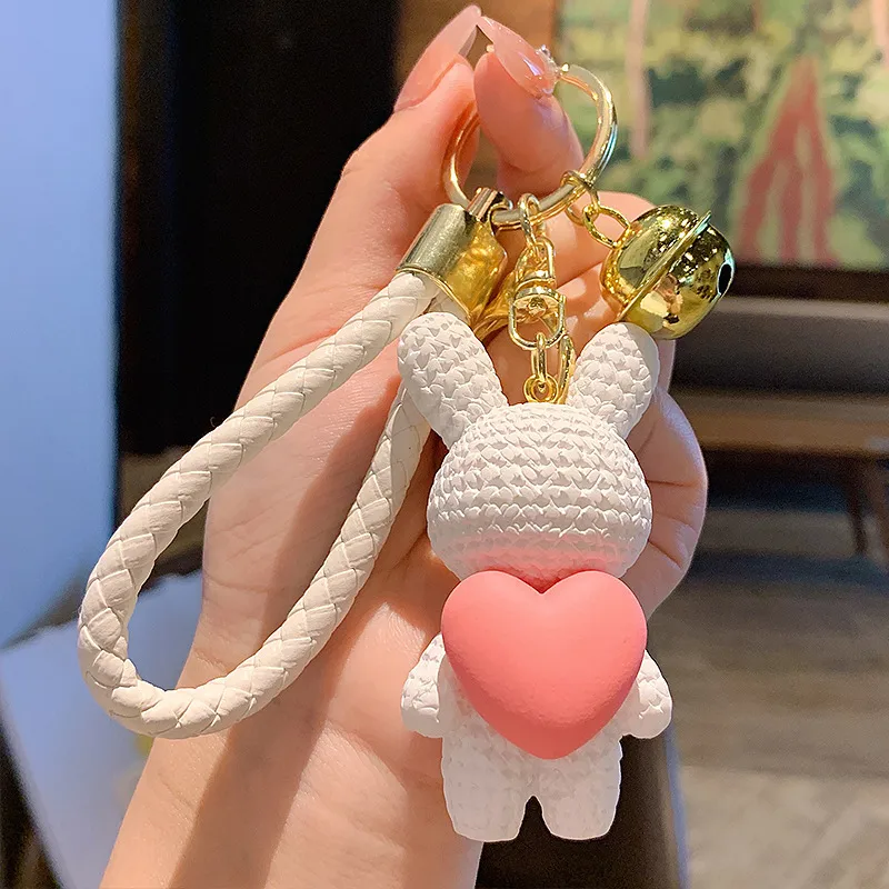 Cute Rabbit Keychain - Adorable Heart Design Accessory - Gifts4YouAll