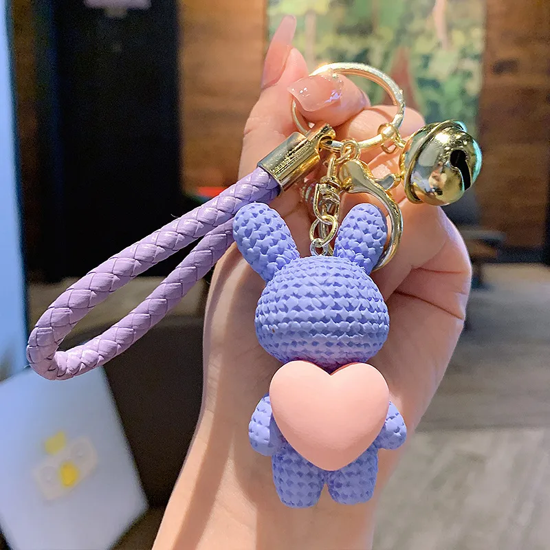 Cute Rabbit Keychain - Adorable Heart Design Accessory - Gifts4YouAll