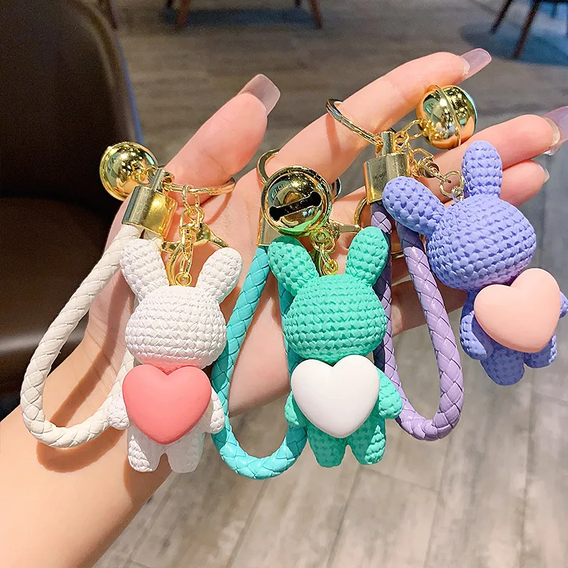 Cute Rabbit Keychain - Adorable Heart Design Accessory - Gifts4YouAll