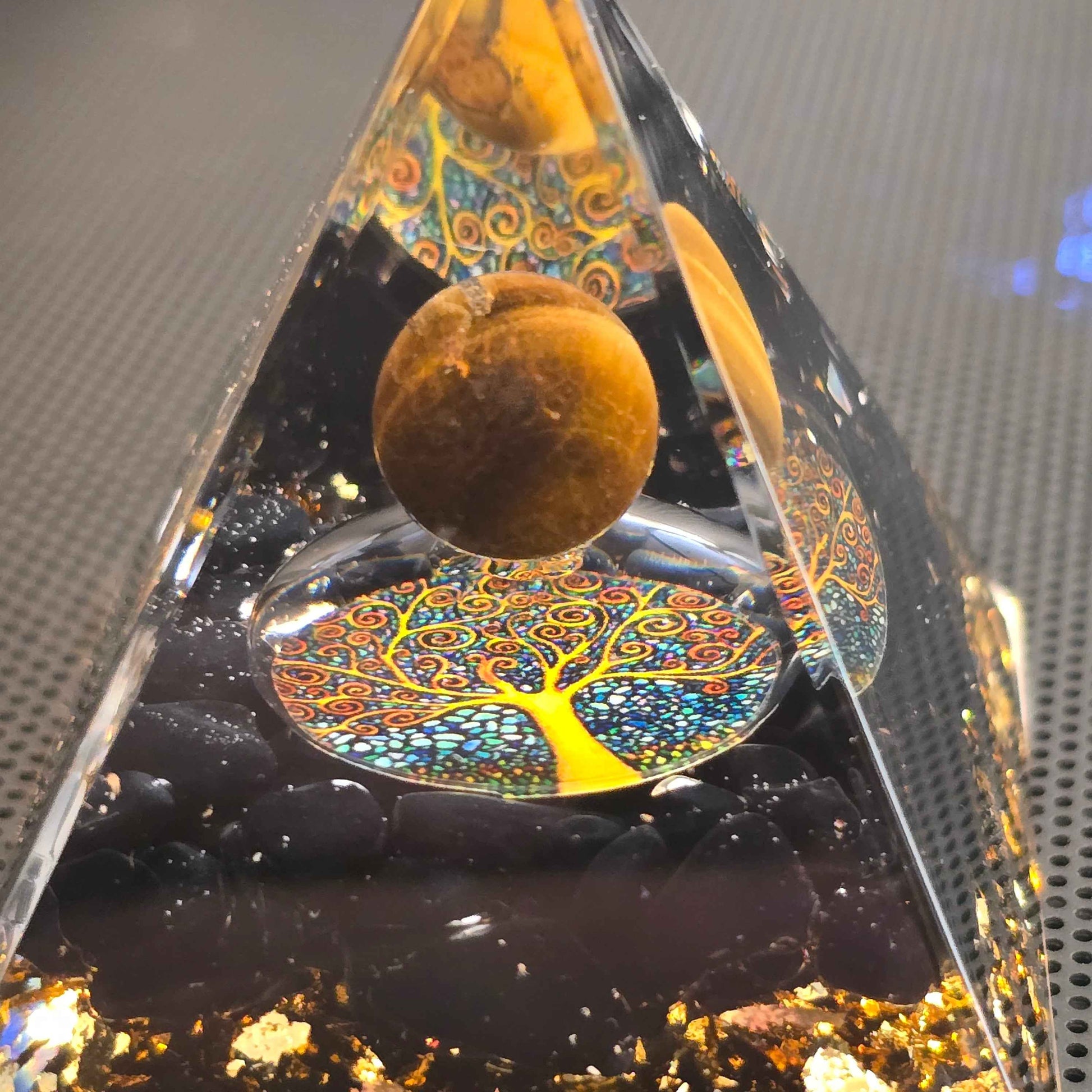 Energy Pyramid Orgonite - Ball Tree Crystal for Healing and Spiritual Gifts - Gifts4YouAll