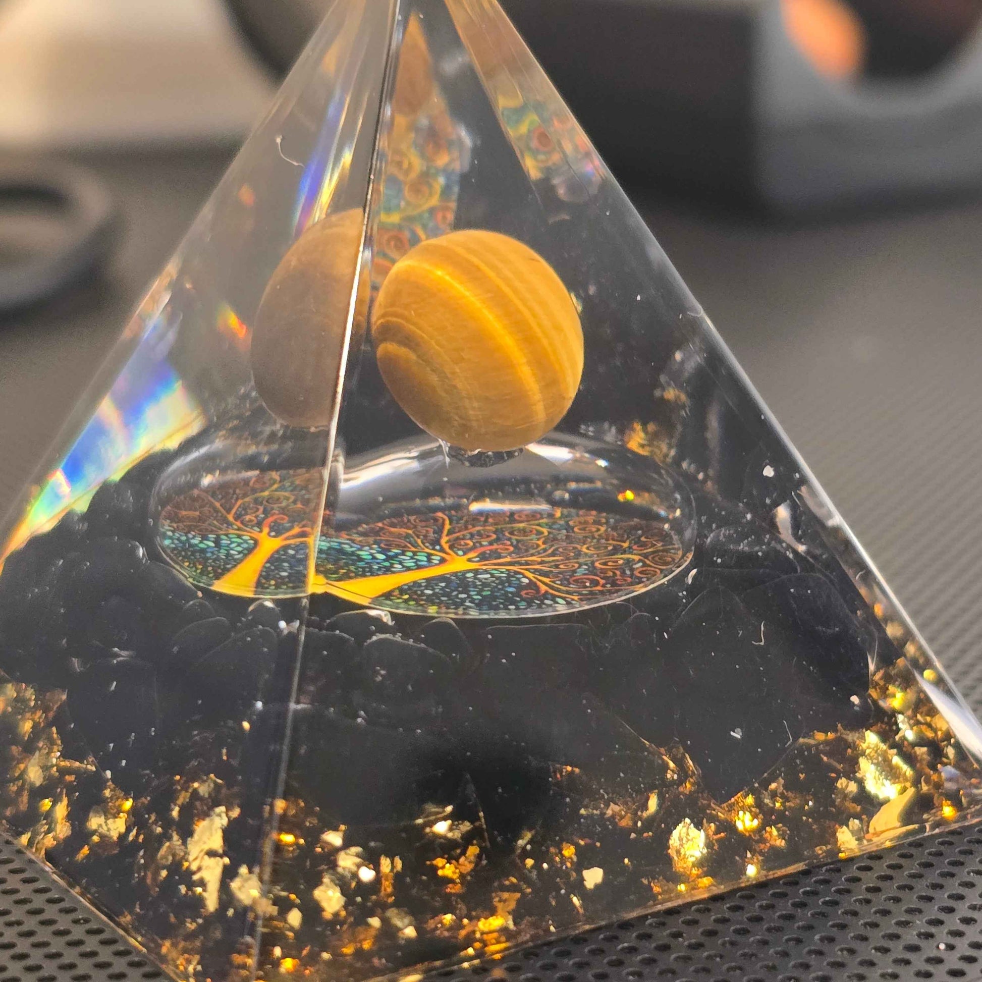 Energy Pyramid Orgonite - Ball Tree Crystal for Healing and Spiritual Gifts - Gifts4YouAll