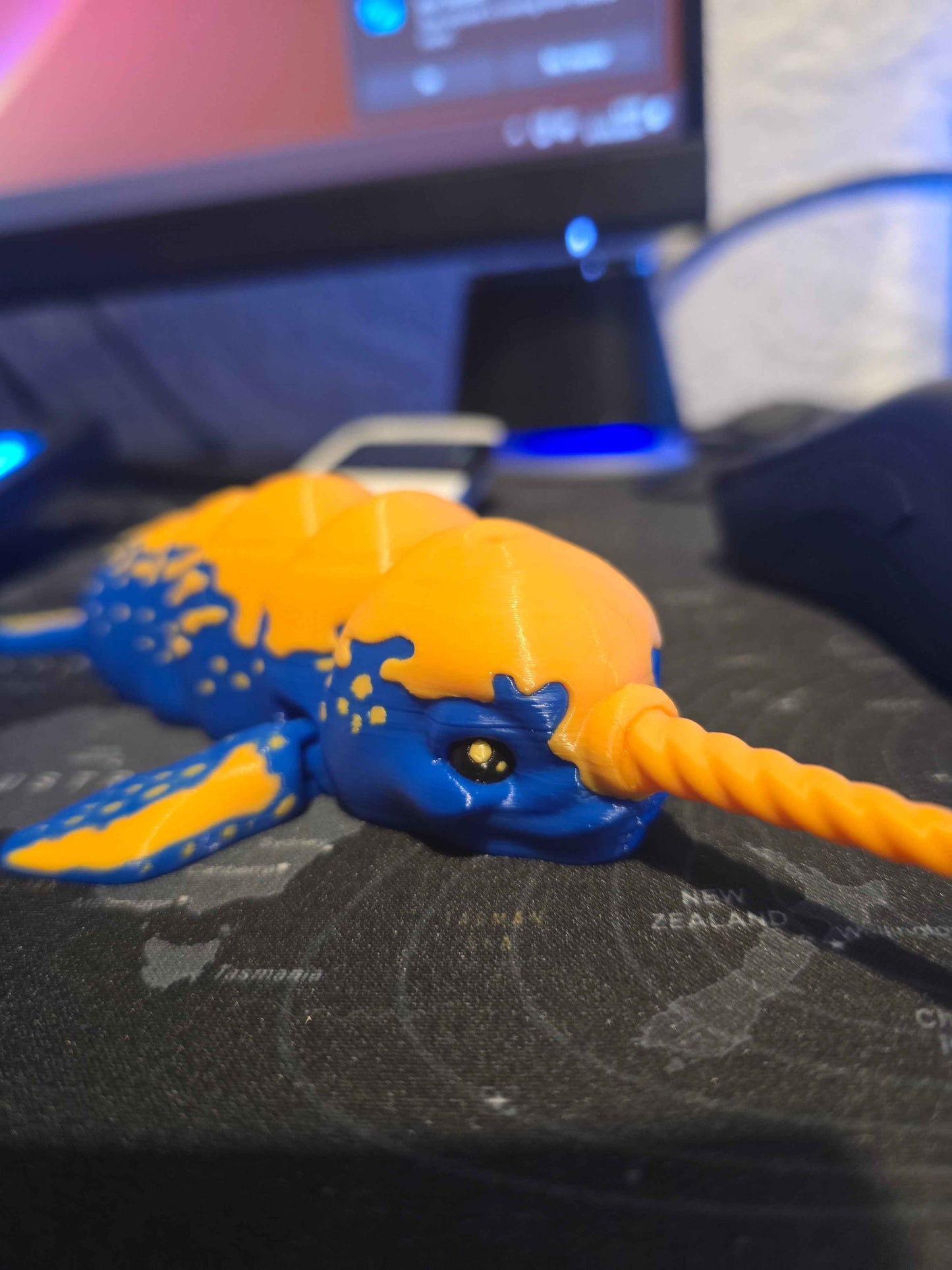 3D Printed Narwhal Decor - 20cm Long Nautical Accent Piece - Gifts4YouAll