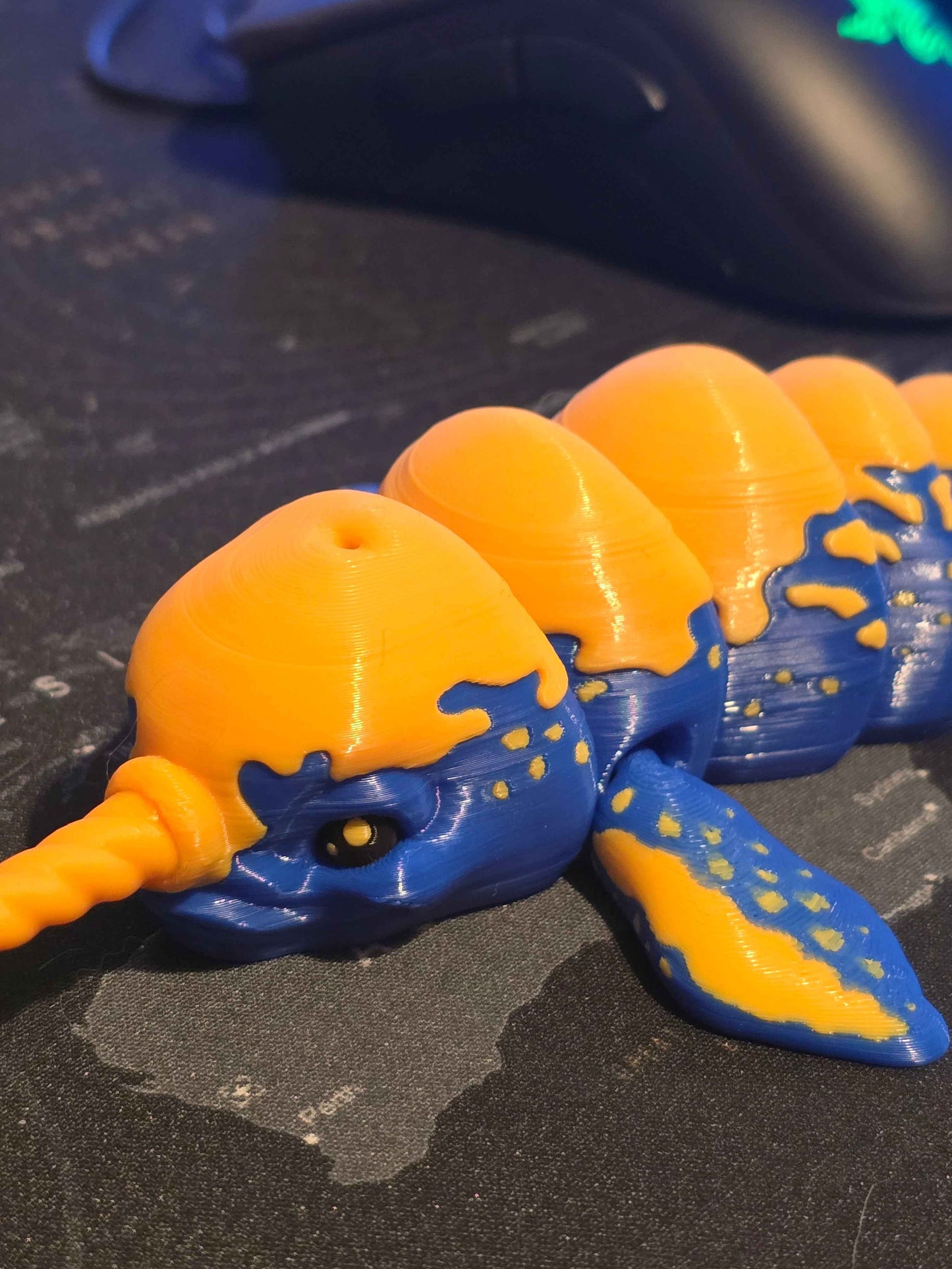 3D Printed Narwhal Decor - 20cm Long Nautical Accent Piece - Gifts4YouAll