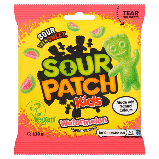 Sour Patch Kids Watermelon Sweets Bag 130g - Irresistibly Sour and Sweet!
