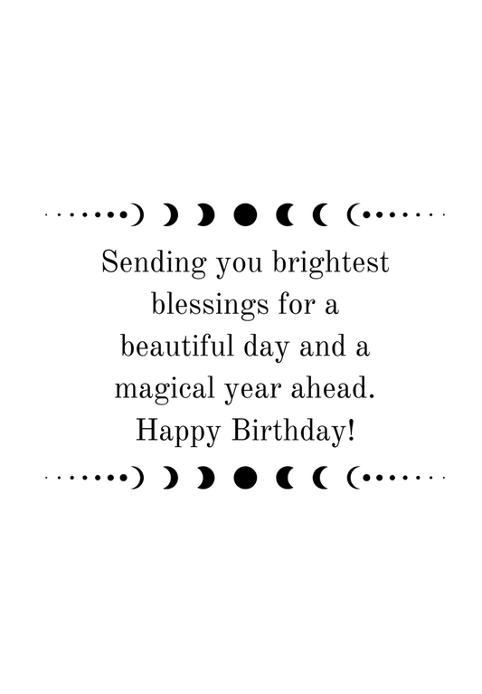 May Your Birthday Be Filled With Beautiful Moments – Wiccan Birthday Card