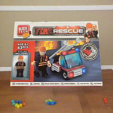 43 Piece Fire Rescue Building Block Brick Kit - Block Tech - Gifts4YouAll