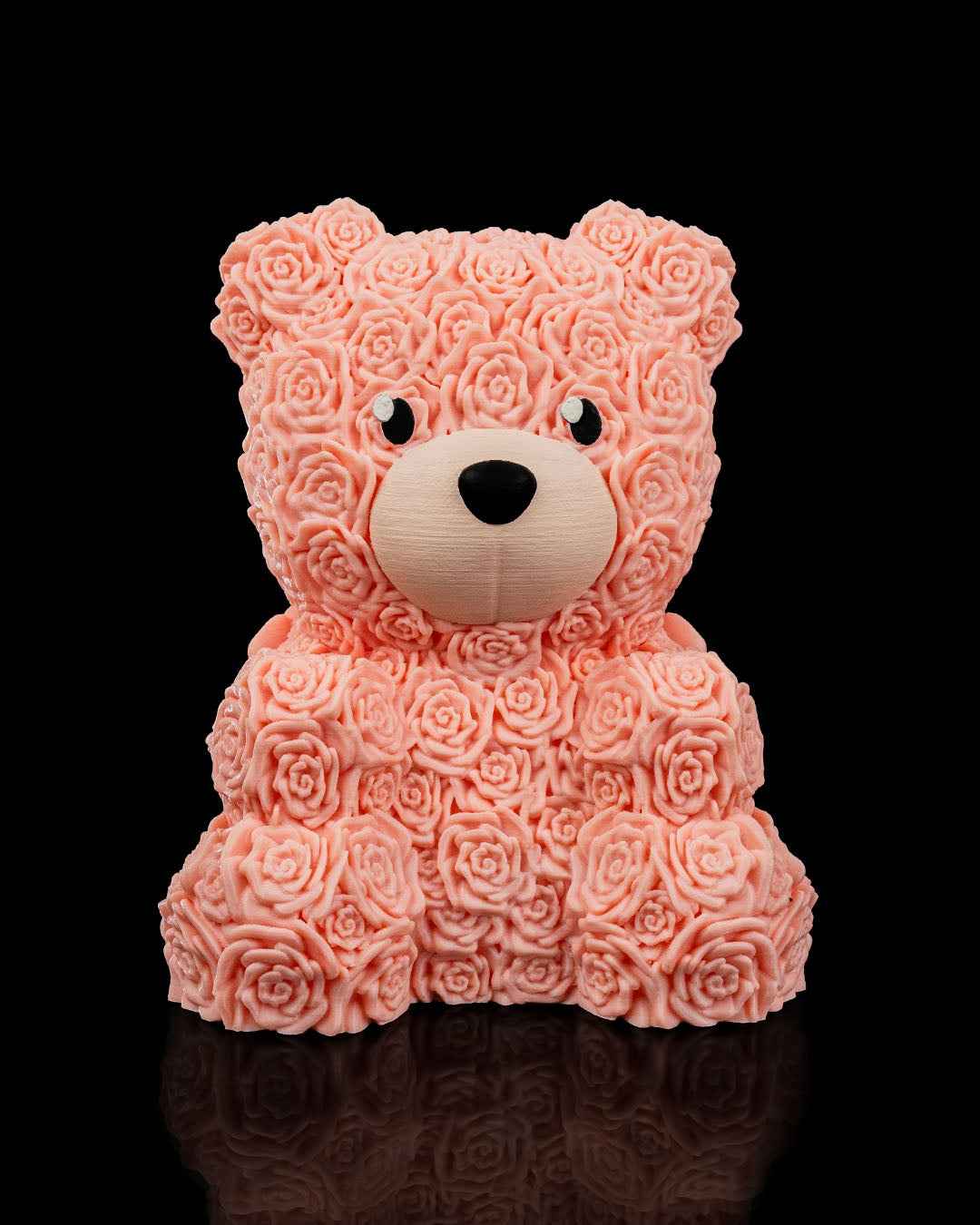 Floral Bear 3D Printed Decorative Figure – 15cm Tall Collectible - Gifts4YouAll