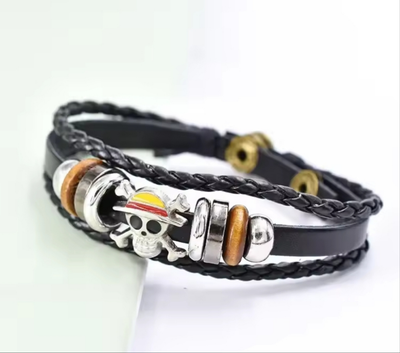 Pirate one piece bracelet made with vegan leather 23cm length - Gifts4YouAll