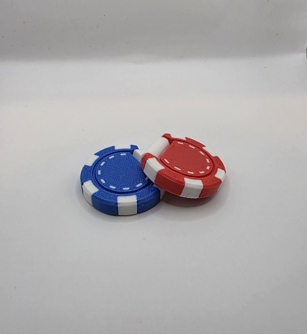 Fidget Flip Poker Chips - 3D-Printed Stress Relief and Focus Tool - Gifts4YouAll