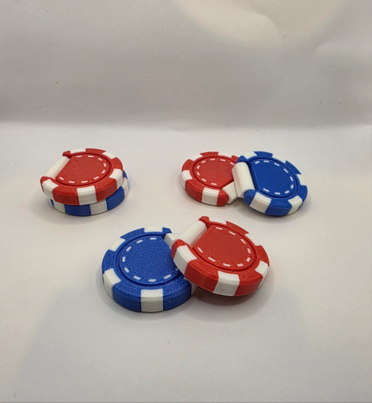 Fidget Flip Poker Chips - 3D-Printed Stress Relief and Focus Tool - Gifts4YouAll