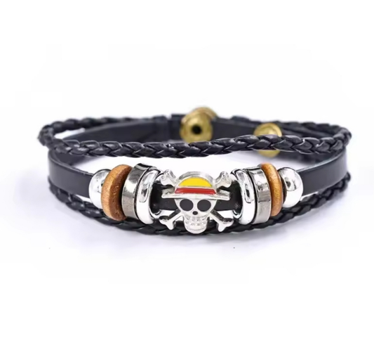 Pirate One Piece Bracelet Made with Vegan Leather - 23cm Length - Gifts4YouAll