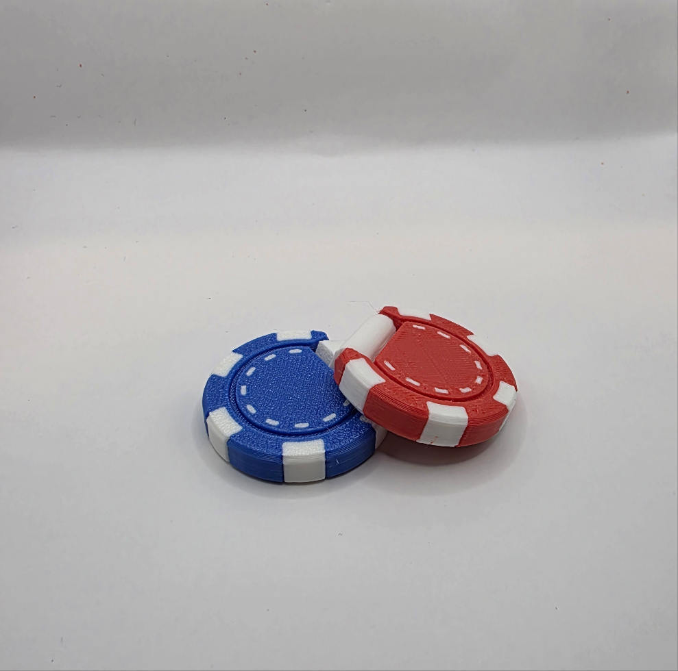 Fidget Flip Poker Chips - 3D-Printed Stress Relief and Focus Tool - Gifts4YouAll