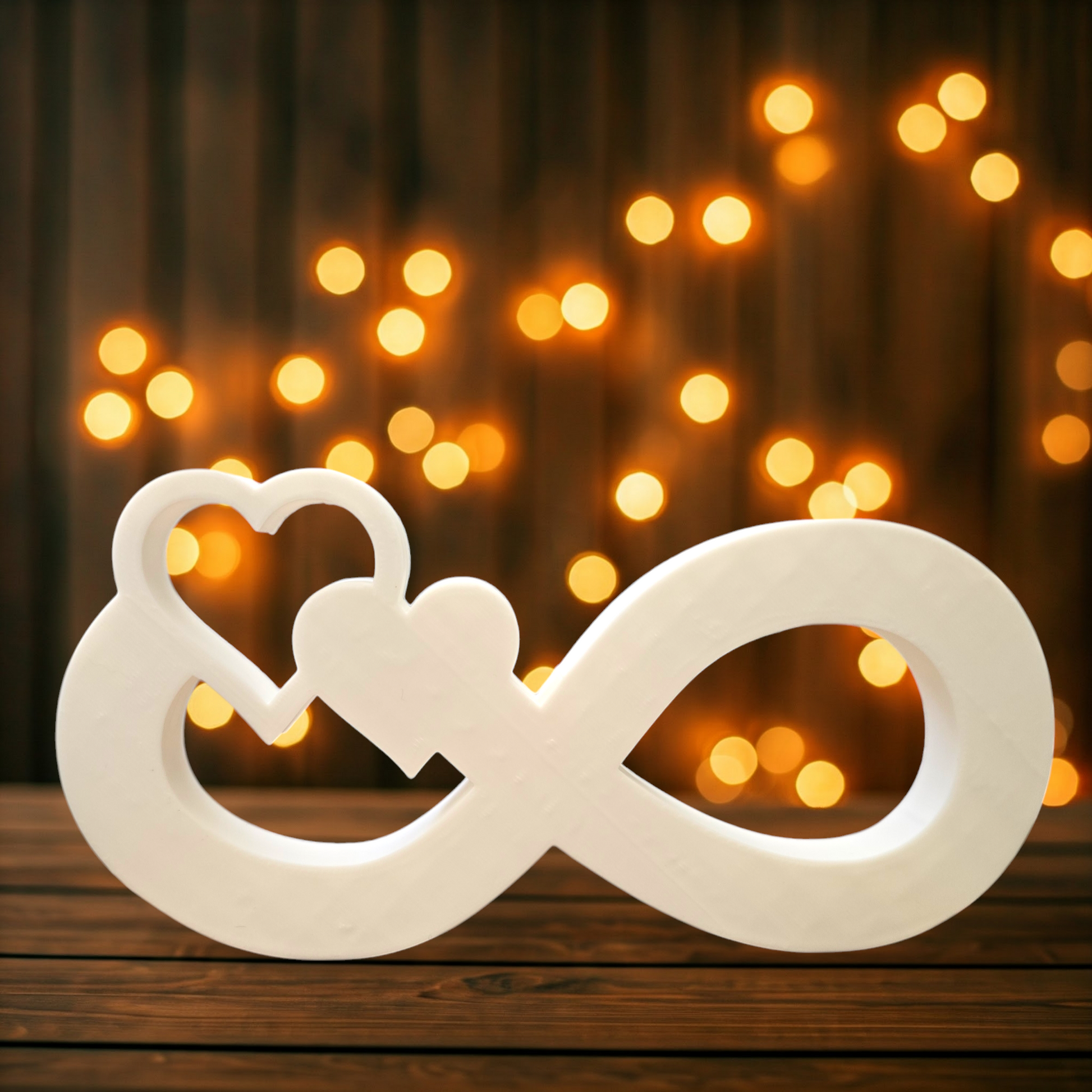 Infinity Love Heart Ornament - Unique 3D Printed Decor - Gifts4YouAll