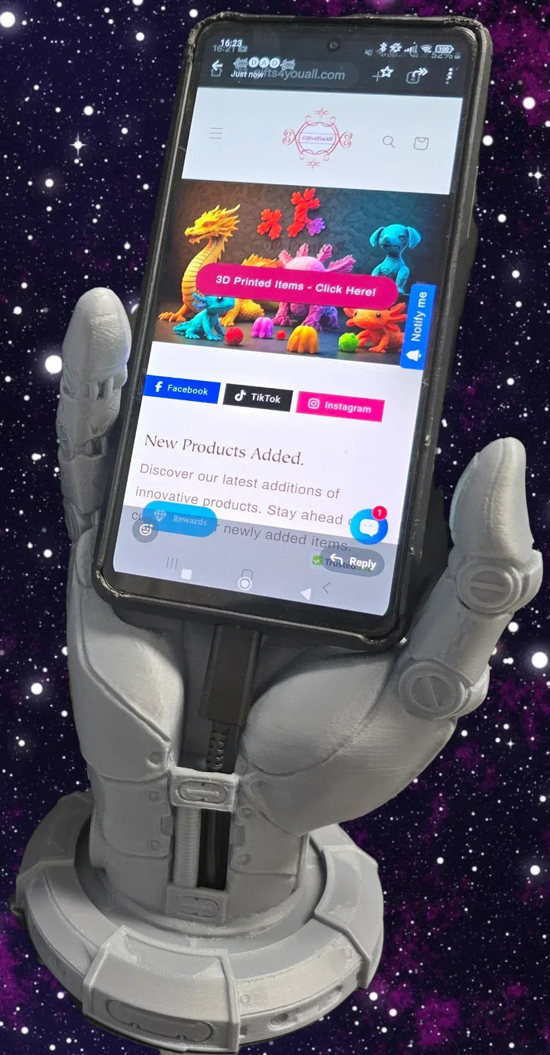 3D Printed Robot Hand Holder for Mobile Phones - Accessories