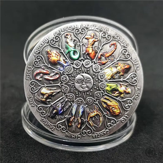 Twelve Constellations Lucky Goddess Guardian Coin | Zodiac Collector's Piece