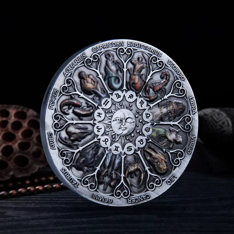Tree of Life & Zodiac Wheel | Ancient Silver Collector's Commemorative Coin