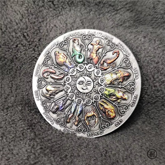 Twelve Constellations Lucky Goddess Guardian Coin | Zodiac Collector's Piece